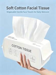 Disposable Thickened Cotton Facial Cleansing Wipes, Multi-Purpose Soft Cotton Cloth For Adults And Babies, Dry And Wet Use Face Cleansing Towels - Multicolor - View 1