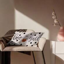 1PC Halloween Scares You! Ghost Pumpkin Polka Dot Rectangular Pillowcase, Scary Holiday Sofa And Living Room Home Party Decoration, Single-Sided, Pillow Not Included - Beige - View 6