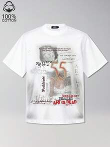 Tiny Spark Streetwear White Tee Shirt Vintage Graffiti Aesthetic Graphic Retro Grunge Style - White - View 1