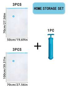6/3/1pc Portable Travel Storage Bag Large Capacity Compression Bag Reusable Vacuum Bag Foldable Organizer Bag Luggage Bag Dust-Proof Packaging Cube Moisture-Proof Bag Anti-Moth Space-Saving Suitable For Clothes Quilt Wardrobe Back To School Season - View 23