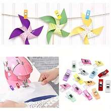 50/100pcs Mixed Color Sewing Clips, Colorful Bundling Positioning Clips With Stainless Steel Springs, Fabric Bundling Clips For Quilting, Handicrafts And Sewing Supplies, Plastic Quilting Sewing Clips, DIY Fabric Fixing Clips, Suitable For Scrapbooking - Multicolor - View 4
