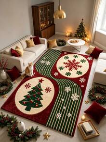1pc Christmas Theme Rug, Cute Healing Style, Christmas, Doormat, Small Rug, Welcome Mat, Outdoor Doormat, Kitchen Rug, Home Decor, Front Door Mat, Area Rug, Garden Rug, Washable Rug - Multicolor - View 2