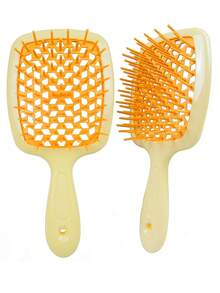2/1 buah Sisir Jala Berbentuk Bulu untuk Penataan Rambut, Sisir Rambut Plastik untuk Memijat Rambut Kering dan Basah, Sisir Berongga untuk Salon, Alat Penataan Rambut DIY - sisir - View 17