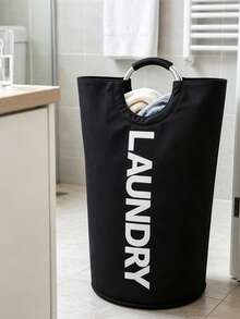 超大容量帶手柄洗衣袋，印有 LAUNDRY 圖案，多用途長方形洗衣袋，適合居家與旅行收納，便攜旅行收納袋，耐用抽繩設計，居家帆布收納袋，旅行/宿舍理想選擇，返校/畢業季必備，送給親友的必要禮物，返校季禮物 - 彩色 - 查看 8