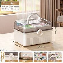 1pc Multi-Layer Portable Divided Pill Box, First Aid Kit, Home Medicine Box, Sealed Pill Box, Travel Pill Box, Moisture-Proof Small Pill Box, Portable Daily Pill Box, Vitamin Pill Box, Travel Pill Box - White - View 13