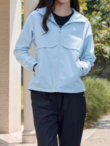 CAMEL CROWN Women's Autumn/Winter Warm Windproof Anti-Static Outdoor Casual Hiking Jacket Two Pieces Set - Butterfly Blue Phantom Black - View 5