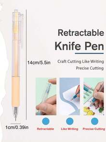 2/5 buah Pisau Lipat untuk Kerajinan Tangan, Alat Pemotong Presisi, Pisau Ukir, Pemotong Kertas Presisi, Cocok untuk Scrapbooking DIY, Pembuatan Stiker, Kerajinan Seni, Melukis, Kartu & Templat, Pemotongan Kertas, Unboxing (Warna & Gaya Acak) - Beraneka warna - View 2