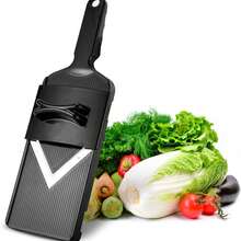 Alat Pengiris Mandolin untuk Dapur, Alat Pengiris Mandolin Sayuran Pisau V Multifungsi dengan Pegangan Genggam, Alat Pemotong Kentang, Mentimun, Kubis Genggam - Untuk Kentang, Bawang Bombay - MultiWarna - View 2