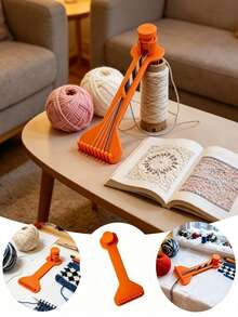 1pc DIY Rope Weaving Frame - Specifically Designed For Making Bracelets And Various Accessories, This Handmade Weaving Tool Is Easy To Operate And Quick To Learn, Suitable For Beginners And Experienced Crafters. - Multicolor - View 2