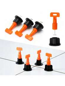 Tile Leveling System Set 50 Pcs With Reusable Clips And Adjustment Wrench, Leveling Tools For 3–17 Mm Tiles With Adjustable Grout Spacing, Easy Installation Design For Floor And Wall Tiling, Bathroom, Kitchen And Home Projects - A - View 4