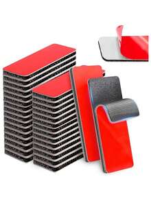 20/40pcs Heavy Duty Black Self-Adhesive Hook And Loop Fastener Tape, 1.2x3.2 Inches/3x8 Cm Industrial Strength Waterproof Heat-Resistant Reusable Adhesive Tape, No-Drill Peel And Stick Strong Fixing Pads, Suitable For RV, Home, Office, Indoor And Outdoor Use - Multiple Styles - View 3