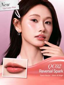 ROCK SWEET Debut Night Series Mirror Lip Gloss, Ringan & Berpigmen, Lapisan Bening Kristal, Hasil Akhir Cermin Kaca Tahan Lama - QC02 Jeruk Bali dan Persik - View 2
