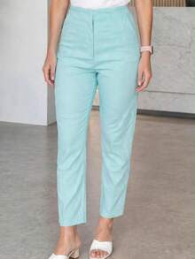 Women Pants - Mint Green - View 1