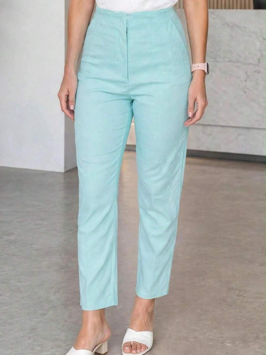 Women Pants - Mint Green - View 1