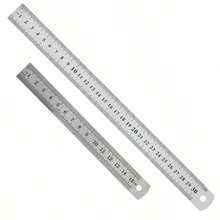 4件組金屬尺套裝,4種尺寸不鏽鋼尺 15cm(6in) 20cm(8in) 30cm(12in) 40cm(16in) 雙刻度公制與英制,測量工具金屬鋼尺,適用於教學、辦公、繪圖、工程 (One Size=15cm, One Size 1=20cm, One Size 2=30cm, One Size 3=40cm, One Size 4=15cm+30cm, One Size 5=15cm+40cm) - A - 查看 8