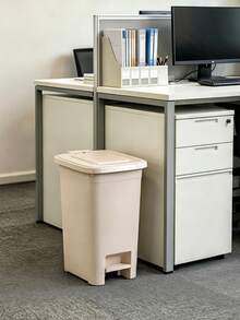 Large‑Capacity Pedal Trash Can, Hands‑Free Odor‑Resistant Sealed Lid Design, Durable Thick Plastic Waste Bin, Modern Minimalist Random Multi‑Color Rectangular Dustbin For Household Waste Disposal, Home Essentials - Multicolor - View 9