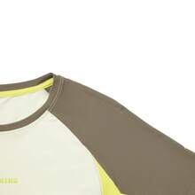 LI-NING Short Sleeve T-Shirts Women's Short Sleeve T-Shirts ATSW184 Legit Official Store - White Jade Green/Glazed Yellow/Brown Rock Brown - View 7