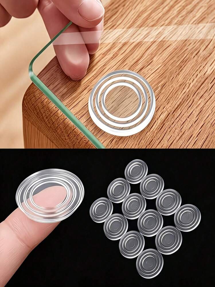 10/20/30/40個透明PVC防滑吸盤墊，耐用圓形腳墊，適用於客廳與辦公室桌子、家具墊，居家必需品 - 彩色 - 查看 5