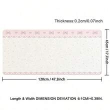 1pc Pink Bow Strawberry PU Leather Mouse Pad, Office Desk Mat, Computer Fast Typing Carpet Pad, Gamer Laptop Keyboard Desktop Mat, Cartoon Cute, Waterproof, Anti-Slip, Oil-Resistant - View 17