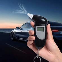 Mini Portable Alcohol Breathalyzer With Visible LCD Screen, Ultra-Fast High-Precision Alcohol Content Detector, One-Click Data Display Convenient Driving Safety Device, Exquisite Gift For Experienced Drivers (Battery Not Included) - Black - View 10