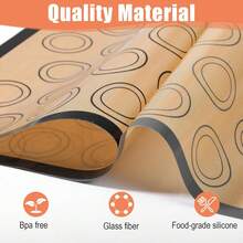2pcs Silicone Baking Mats, Non-Stick Reusable Silicone Pastry Mats, Heat-Resistant Oven Baking Sheet Liners, Suitable For Making Macarons, Cookies, Bread, Pastries And Biscuits, Easy To Clean Baking Mats, Flexible And Durable Silicone Baking Accessories, Can Replace Disposable Baking Parchment Paper For Repeated Use, Home Kitchen DIY Baking Tools, Oven- Non-Slip Pastry Rolling Mats, Suitable For Home Baking Parties And Dessert Making, Microwave And Oven Dual-Use, Washable And Reusable Kitchen Baking Utensils, Suitable For Baking Enthusiasts - View 6