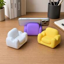 1/3 Pc Sofa‑Shaped Phone Holder, Creative Desktop Stand For Phones And Tablets, Mini Sofa Decor Ornament, Stylish Support Rack Suitable For Desk, Office, Bedroom, Nightstand And Indoor Household Desktop Decoration Display - Multicolor - View 6