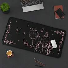 Crying Angel Illustration Desk Mat | Gothic Angel Mousepad,Gaming Mouse PadDesk Decoration 31.5" X 11.8" - Mouse Pad - View 4