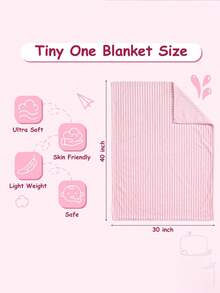 1pc Plaid Wool Baby Blanket, Super Soft Comfortable Fluffy Baby Blanket, Suitable For Baby Stroller Newborn Blanket, 30 X 40 Inches, - Multicolor - View 5