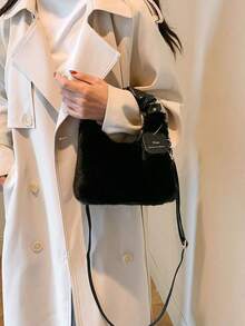 Fairy Plush Handbag, Women's Fashion Shoulder Crossbody Bag, Autumn/Winter Plush Handbag, Multi-Functional Bag, Tag Bag, Fashion Handbag - Multicolor - View 10
