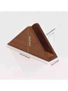 Tissue Holder, Modern Minimalist Premium Wooden Tissue Rack, Lacquered Triangular Pull-Out Tissue Storage Rack, Suitable For Restaurant, Living Room, Tabletop Vertical Tissue Holder, Desktop Decor And Multiple Scenarios, High-End Hotel, Western Restaurant Tabletop Tissue Dispenser - Multicolor - View 3