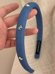 2pcs Women's Minimalist Fashion High Crown Headband, Bow Knot Hair Band, Versatile Hair Accessory For Outings - Multicolor - View 5
