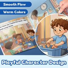 Kindergarten Reading Game Series – First Day, School Routine, Making Friends, Teacher Trust, Nap Time & Classroom Confidence, Illustrated Early Learning Activities, Multiple Titles Available - Falling In Love With Kindergarten - View 9