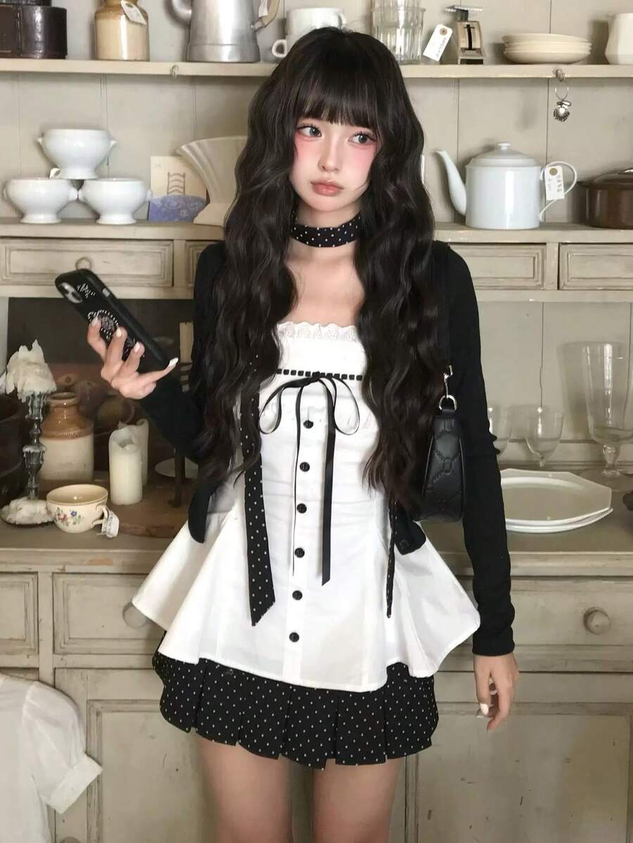 Korean Style OOTD , 2026 New Early Spring Series Top