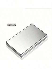 1pc Stainless Steel Card Holder, Ideal Gift For Dad, Men's Premium Stainless Steel Card Holder, Functional Anti-Magnetic Card Holder, Anti-Theft - Multicolor - View 14