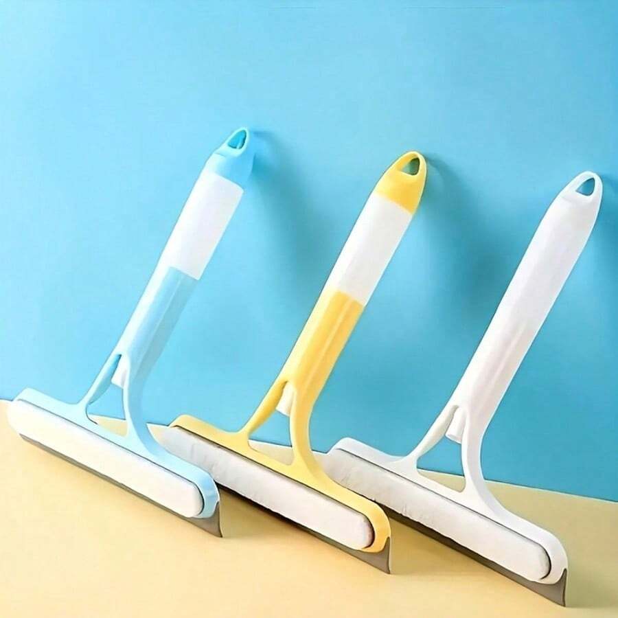 1pc 3-In-1 Multifunctional Window Squeegee With Spray Function Handheld Cleaner, Suitable For Windows, Tiles, Windshields And Mirrors, Home And Bathroom Use, Includes Spray Device, Squeegee Blade, Cleaning Brush And Other Components, Handheld Window Wiper