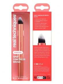 Real Techniques Spot Concealer Brush, Precision Face Makeup Brush | Precision Concealer Brush For Targeted Coverage Of Blemishes, Redness, For Liquid & Cream Concealer, UltraPlush Bristles - Coral Orange - View 7