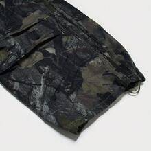 Adidas Men's Spring/Autumn Street Roaming Sports Long Pants, Vintage Print Loose Fit Straight Leg Sweatpants JD5403 - Rock Formation Olive Green - View 6