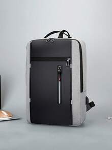 Men's Business Laptop Backpack, USB Charging Port, Commuter Casual Travel School Bag, Minimalist Large Capacity, Gift, Anti-Theft, TSA Friendly - Multicolor - View 10