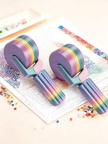1pc Diamond Painting Roller Tool, Heavy Duty Handheld Diamond Painting Glue Applicator, Craft Tool Suitable For Diamond Embroidery And Detachable Diamond Painting Accessories - A - View 2