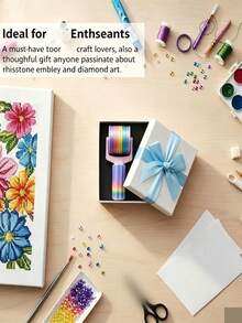 1pc Diamond Painting Roller Tool, Heavy Duty Handheld Diamond Painting Glue Applicator, Craft Tool Suitable For Diamond Embroidery And Detachable Diamond Painting Accessories - A - View 5
