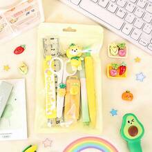 1 Set Portable Vegetable Series Stationery Set, Multi-Function Neutral Pen, Eternal Pencil, Highlighter, Back To School Student Gift - Multicolor - View 8