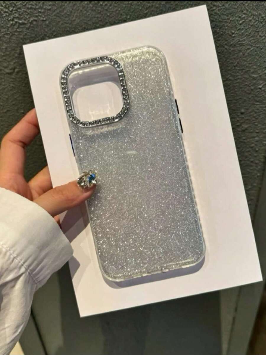 Grey Glitter Cute Shiny Phone Case - Grey Iridescent - View 1