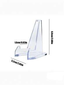 5/10/20pcs Acrylic Card Display Stands, Transparent Card Holders, Mini Card Holders, Suitable For Sports Cards, Trading Cards, Graded Cards, Transparent Plastic Card Clips, Commercial Price Tags, Menu Labels, Party And Wedding Guest Cards - Clear - View 8