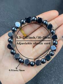 YAUKIA 1pc Vintage Men'S Tiger Eye Money Beade Bracelet , Obsidian Wealth & Luck Represents Strength , Fashion Jewelry Gifts , Daily & Vacation Wear - Multicolor - View 10