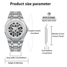 1PC Mechanical-Style Men's Watch, Skeleton Dial, Octagonal Case, With Date Display, Perfect For Everyday Wear Or As A Gift - one-size - View 2