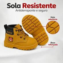 Bota  Menino e Menina Botinha 18 ao 25 - Amarelo - Visão 8