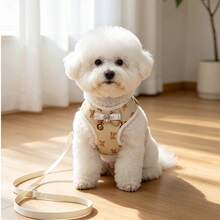 1 Set Adorable Pet Harness And Leash Set,Cute Bear Pet Harness & Leash Set With Gemstone Bow Decoration For Cats And Dogs,Anti-Escape Pet Harness Leash Set For Outdoor Walking - Multicolor - View 8