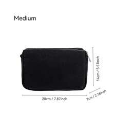 Premium Nylon Waterproof Makeup Bag For Women, Large Capacity Portable Travel Toiletry Storage Pouch, Versatile Black - Black - View 12
