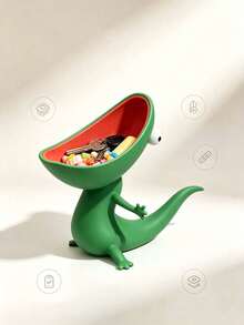 1pc/10pcs Desktop Storage Organizer Box, Gecko Shaped Decorative Storage Tray, Large Opening Desktop Storage Rack, Suitable For USB Flash Drives, Paper Clips, Stationery And Small Items, Creative Office Desk Decor Storage Box, Suitable For Office, Bedroom, Dorm, Study And Back To School Season - Multiple Styles - View 5