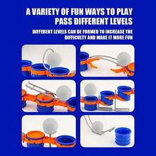 Blow Ball Track Toy, Suitable For Family Gathering Games, Educational Lung Capacity Training Ball Challenge Toy, Multi-Player Interactive Group Tabletop Game, Family Gathering Entertainment - Multicolor - View 11